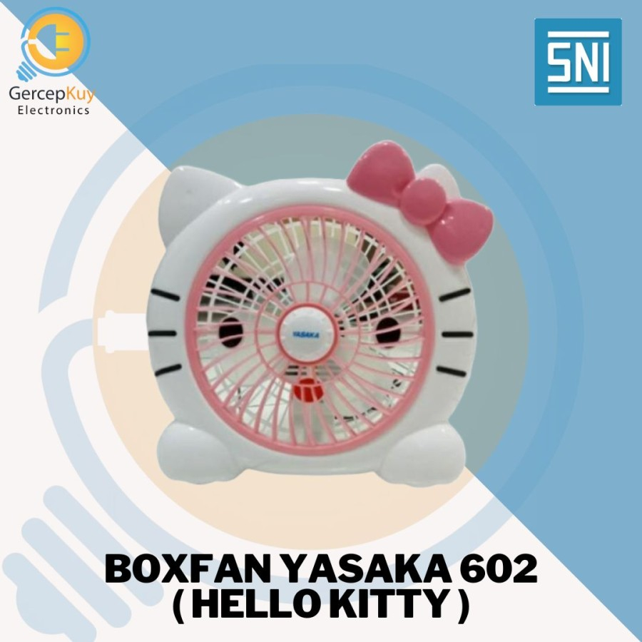 Boxfan karakter hellokitty / kipas karakter yasaka / kipas angin meja