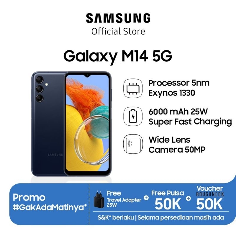 Samsung Galaxy M14 5G (4GB/64GB) Garansi Resmi Samsung Indonesia