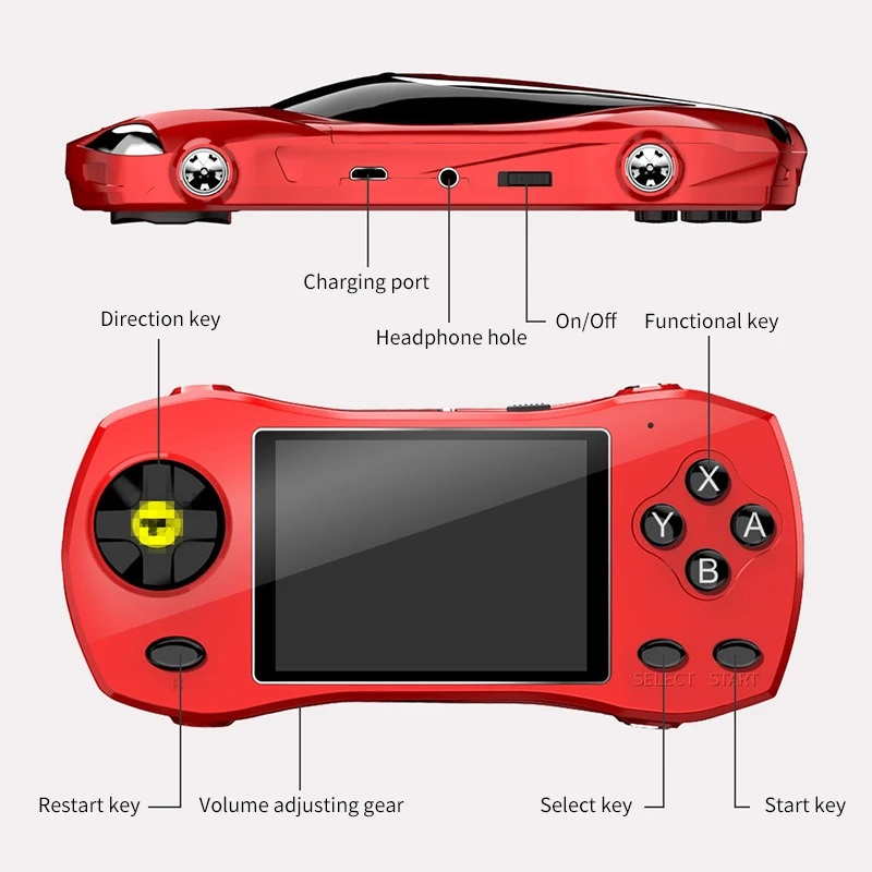 GAMEBOY F1 Model Mobil ✨GARANSI 1 TAHUN//COD✨ Handheld Retro konsol game 620 Games Kids Game Console 3.0 Inch LCD Game Player Built-in
