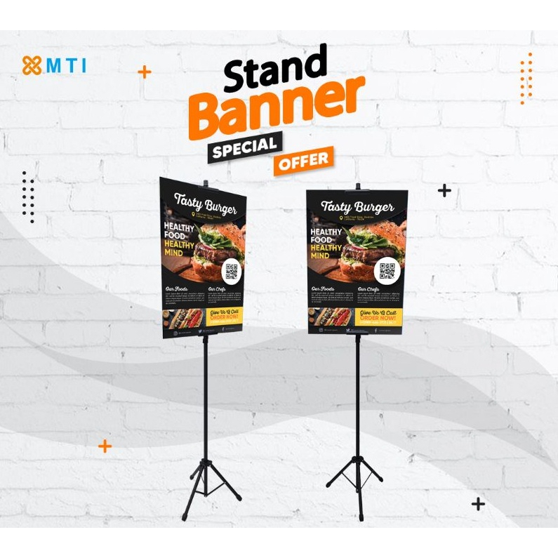 TRIPOD STAND / TRIPOD STAND 2 SIDE / STAND PROMOSI 2 SISI / TRIPOD / STAND / TRIPOD BERDIRI / TRIPOD