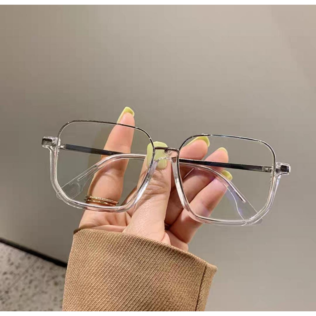 BV.ID KC1177 Kacamata Fashion Anti Radiasi Frame Persegi Kotak Kaca mata Retro Korean