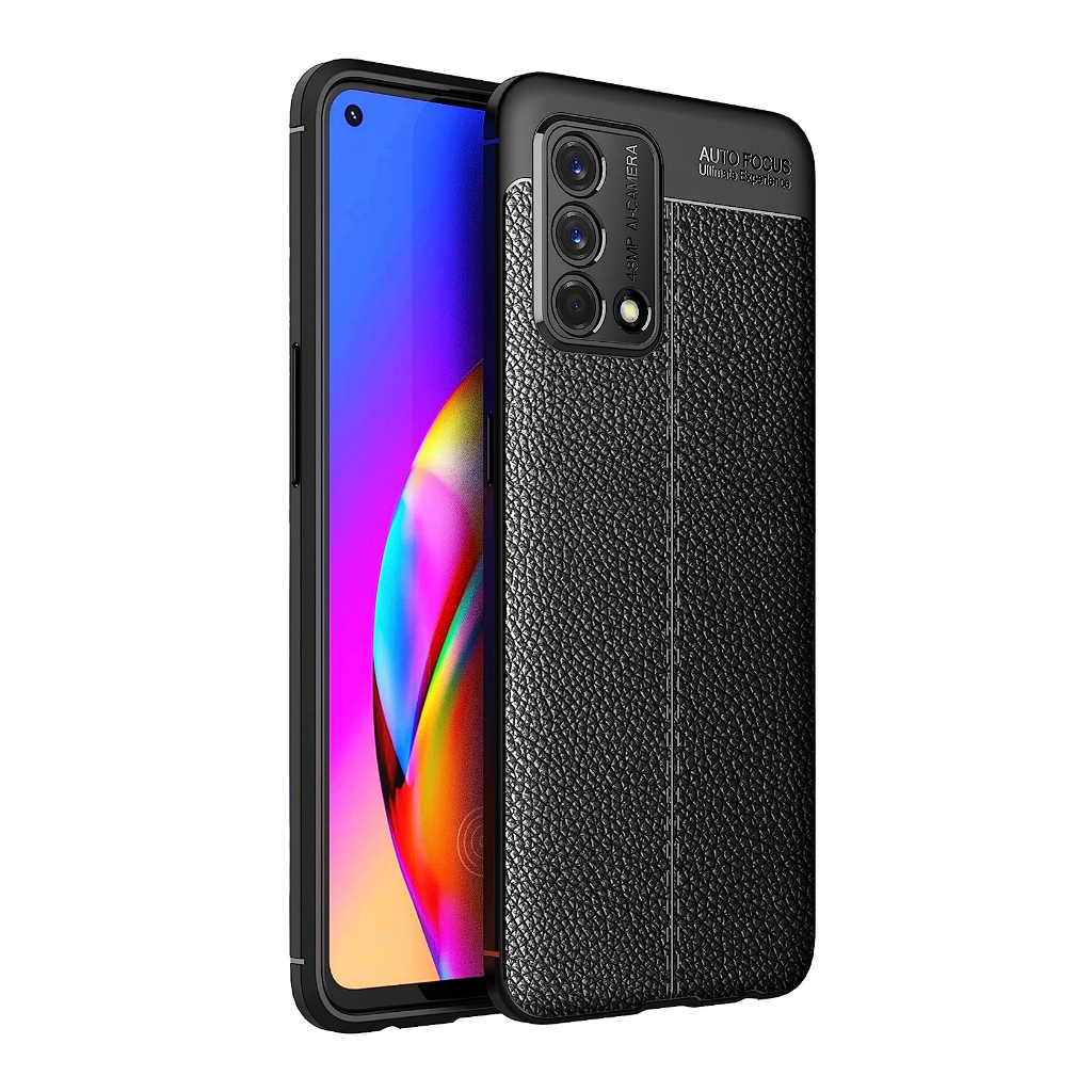 Case OPPO A74 4G AutoFocus Carbon Silikon Leather
