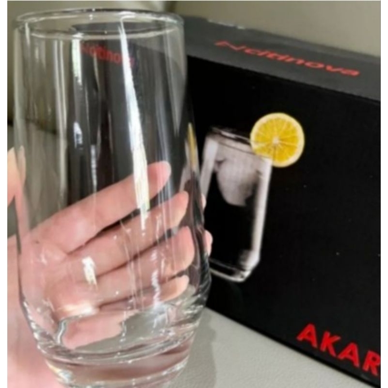 Citinova Akari Gelas kaca Cantik Gelas Unik  6 pcs