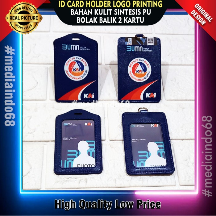 

ID CARD HOLDER KULIT PU LOGO KAI 2 KARTU (Ready Stock)