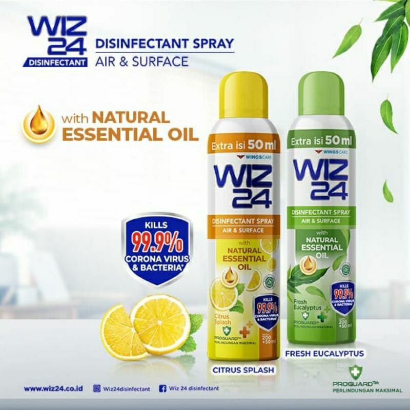 wiz 24 desinfectant spray 200ml+50ml/wiz24 desinfectant spray 200+50ml/wiz 24 spray/WIZ24