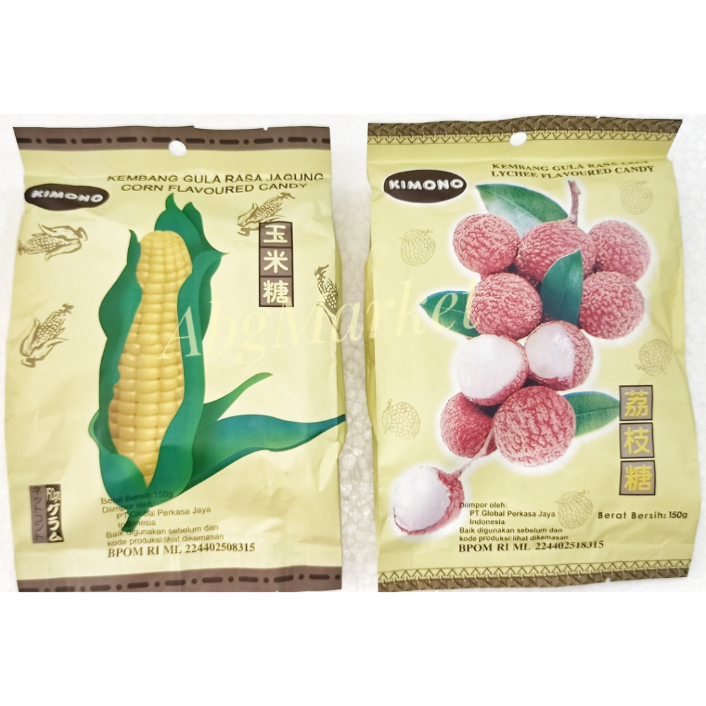 

Permen Jagung / Leci Kimono 150gr Corn / Lychee Candy Rasa Buah 150 gr