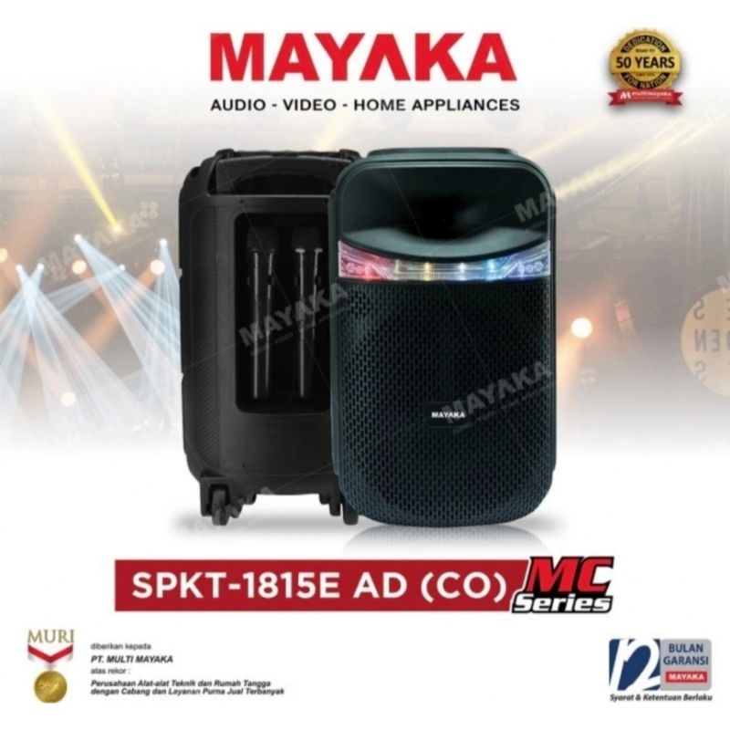 GROSIR SPEAKER PORTABLE MAYAKA 15 INCH  BLUETOOTH SPKT1815SEAD(CO) GARANSI RESMI