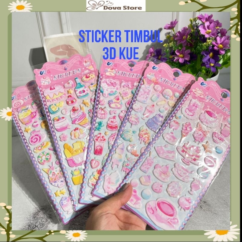 

STICKER TIMBUL 3D MOTIF KUE STICKER LUCU HIASAN