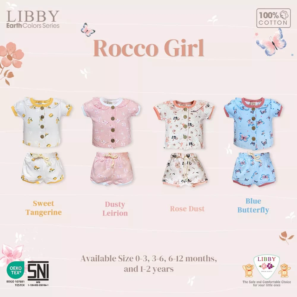 Libby Stelan Rocco set pendek-Rocco set pendek panjang