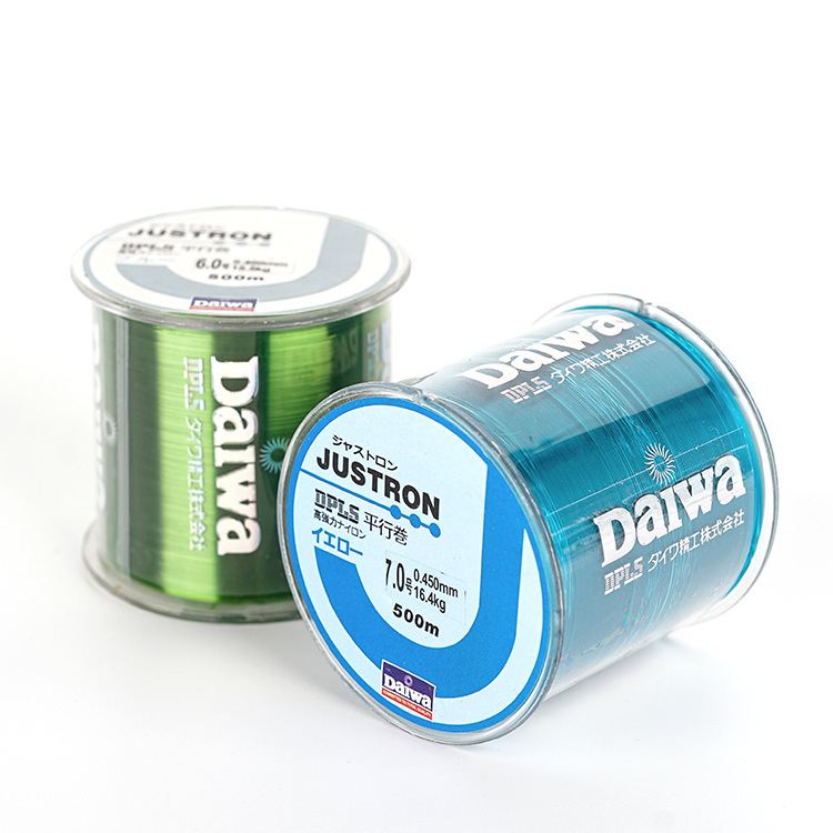 Senar pancing 500m Daiwa Fishing Line Super Strong Jepang Brand Fishing Line Justron Nylon