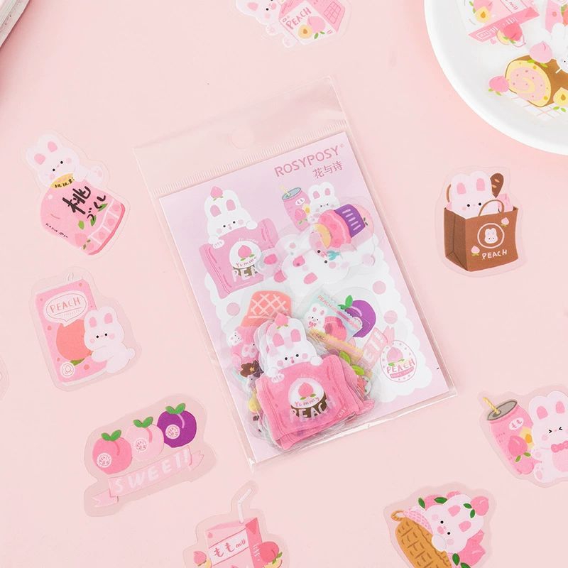 MOMO.ID 40PCS STIKER ROSY POSY/ STIKER LUCU/ STIKER JURNAL/ STIKER BUKU HARIAN