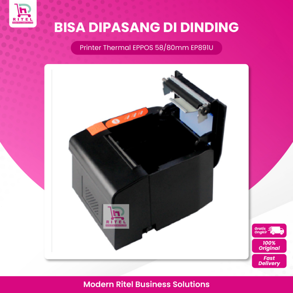 Alat Cetak Resi Barcode Printer Thermal EPPOS 58/80mm EP891U Usb Bluetooth - Hdritel