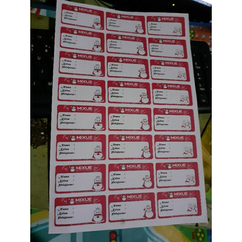 

stiker mata PELAJARAN gambar mixue
