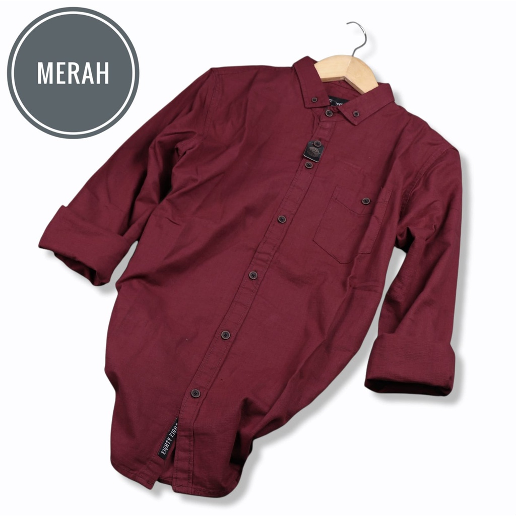 KEMEJA POLOS LENGAN PANJANG BRILL EIGHTY EIGHT 88