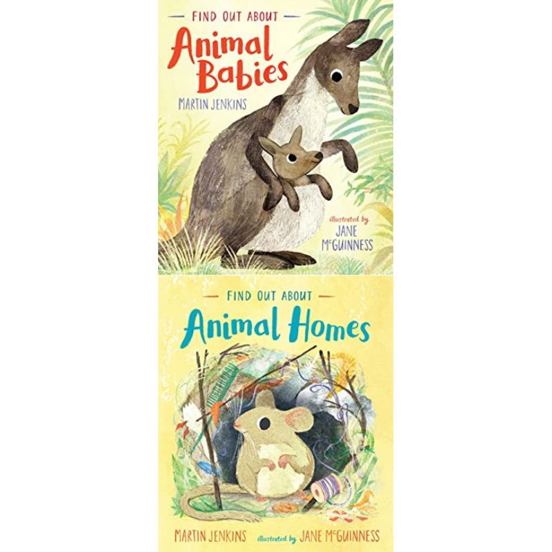 Find out about animal babies / animal homes. HC