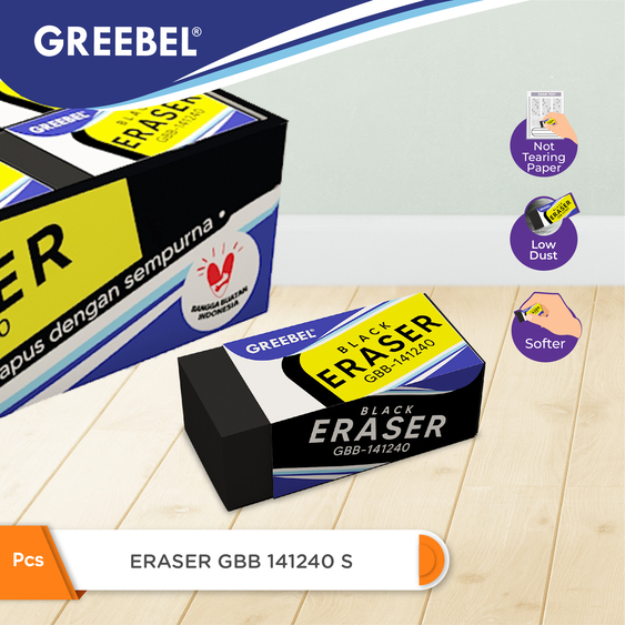 

Penghapus Pensil Hitam Boxy / Eraser Hitam GBB 141240 S