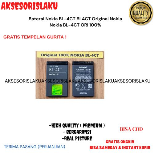 Baterai Nokia BL-4CT BL4CT Original Nokia Ori New