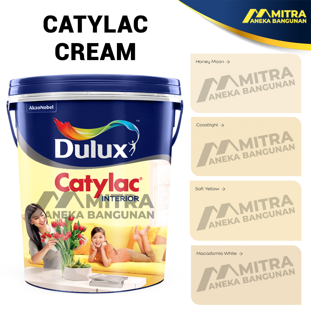 CAT TEMBOK DULUX CATYLAC INTERIOR 5 KG / CREAM IVORY