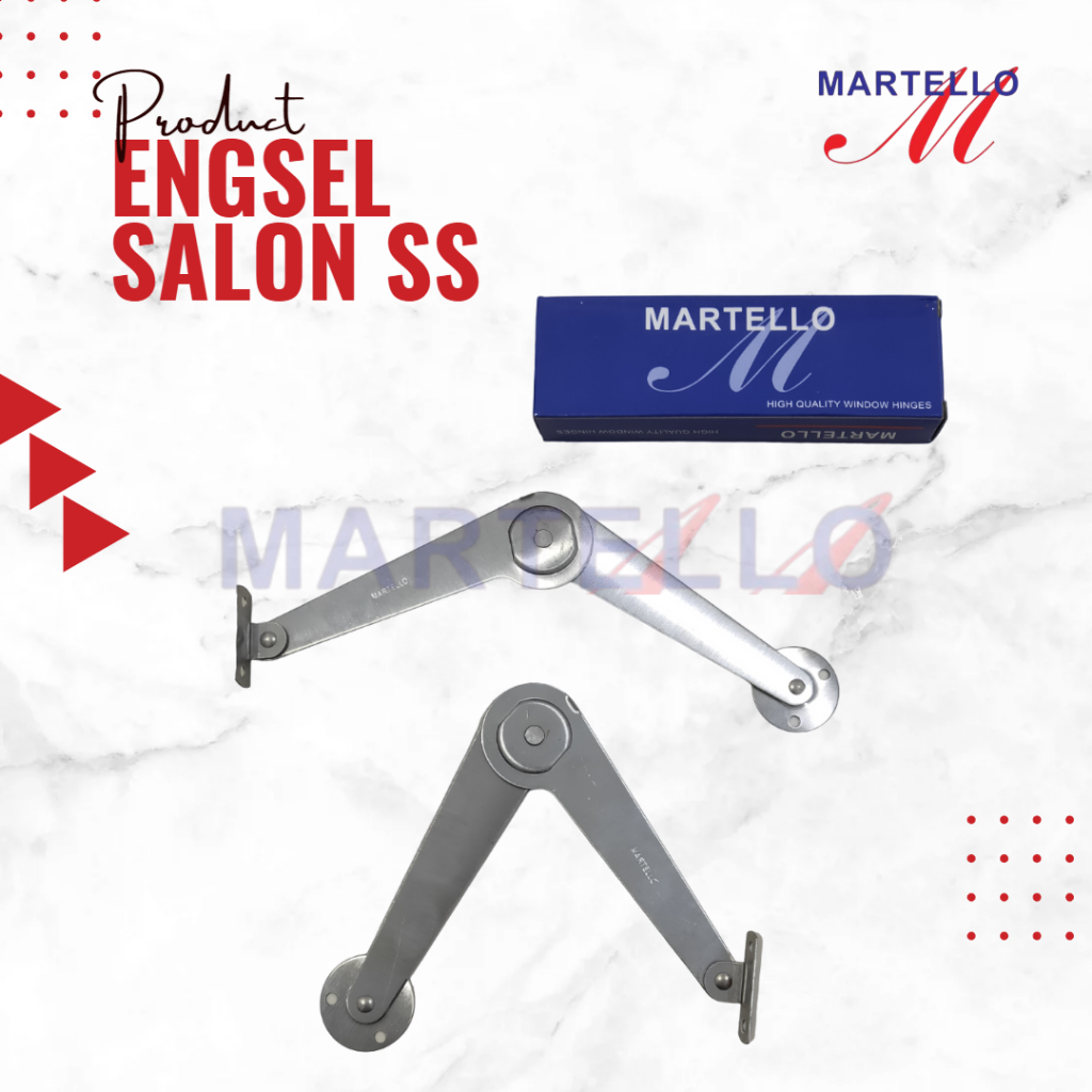 Engsel Salon Hak Angin Salon Engsel Jendela lipat 9" Martello SS