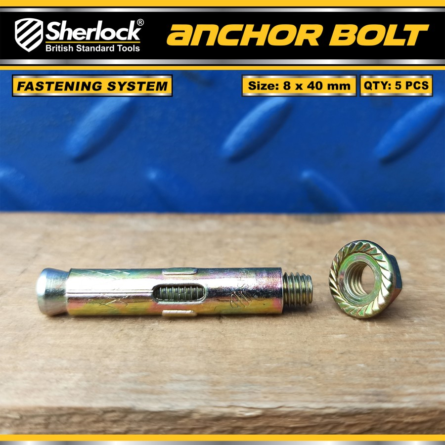 Angkur Baut Anchor Bolt Dinding Beton Sherlock Dynabolt