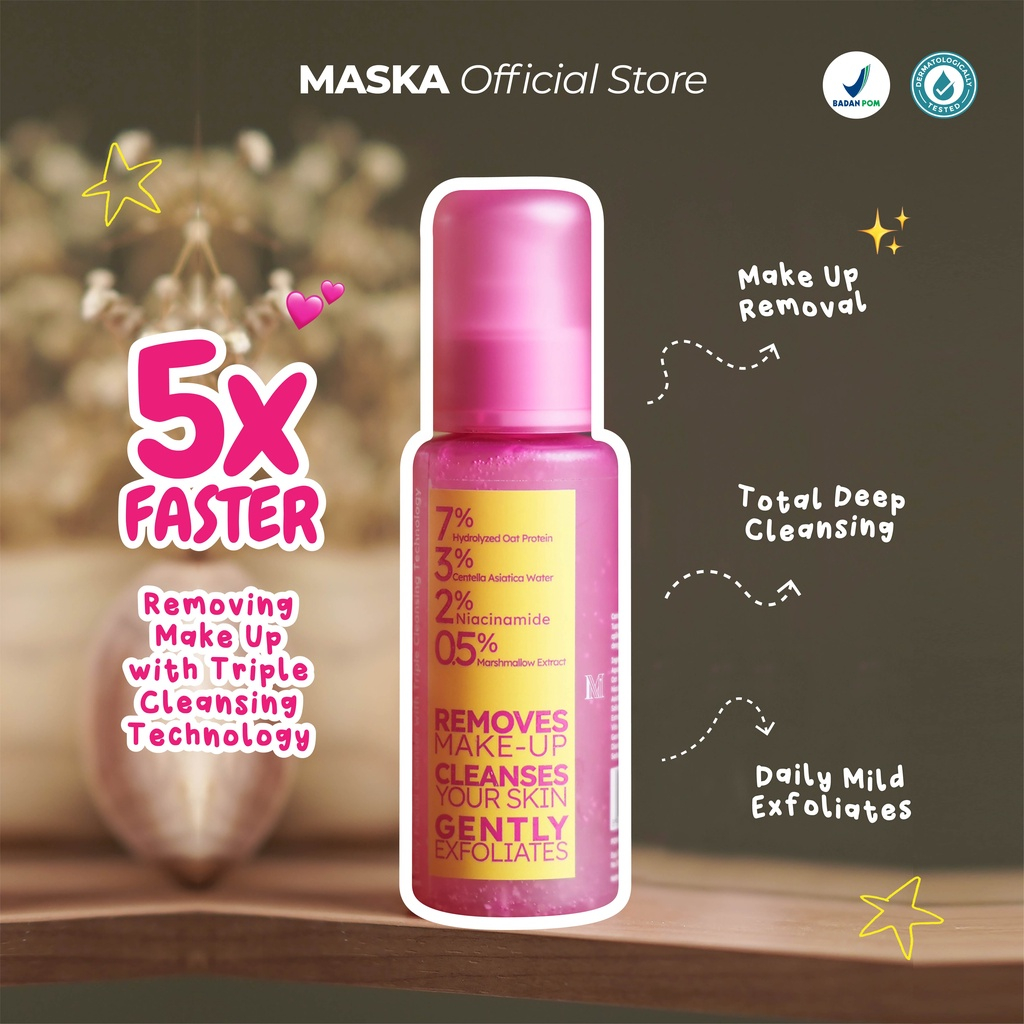 Maska - Rush Hour 3 in 1 Face Cleanser 100 ml all skin type ( sabun wajah semua jenis kulit )
