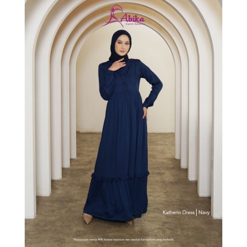 Gamis Katherin Dress Abika/Gamis terbaru/gamis murah/promo gamis/new gamis/gamis simple/Abika hijab