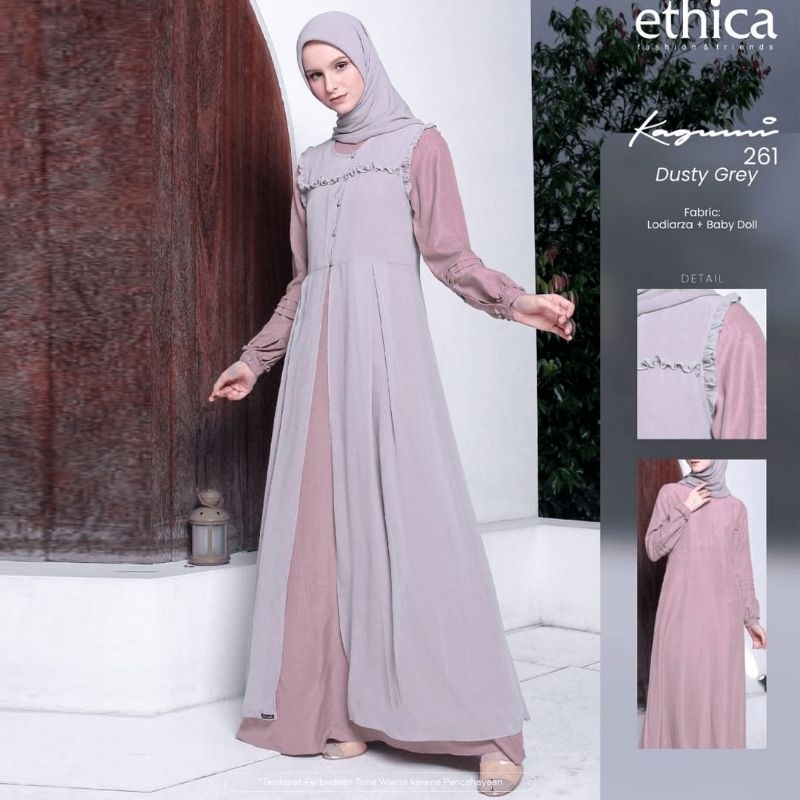GAMIS CASUAL KAGUMI 261 DUSTY GREY ETHICA DRESS