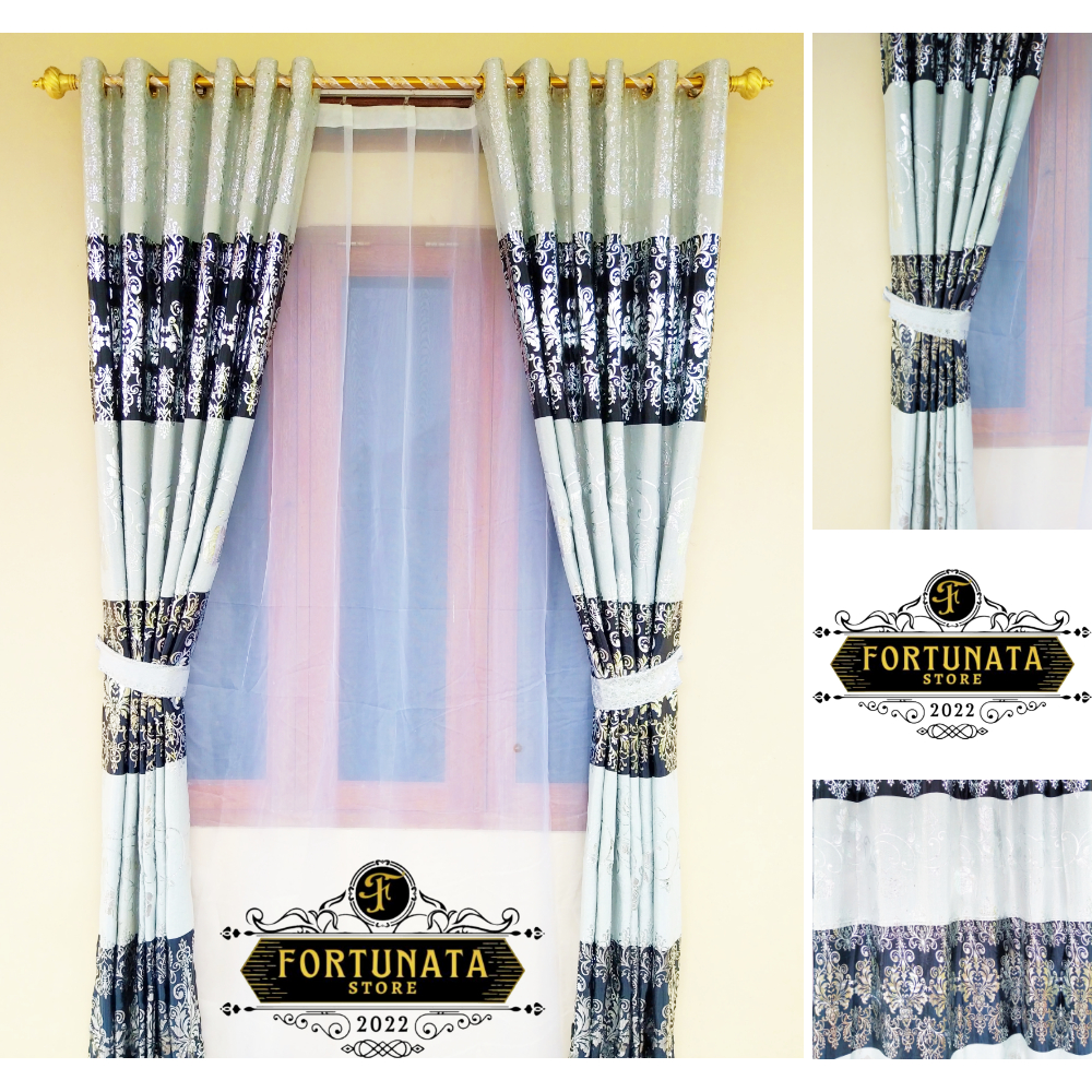 GORDEN PINTU JENDELA MINIMALIS SMOKERING MOTIF TERLARIS Gorden Smokring 12 Ring/Motif Batik Raja/Tir