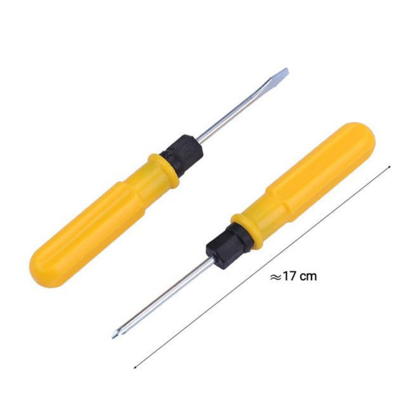 Obeng Plus Minus Bolak Balik 4 Inch Fungsi Ujung Ganda - Alat Bengkel Screwdriver