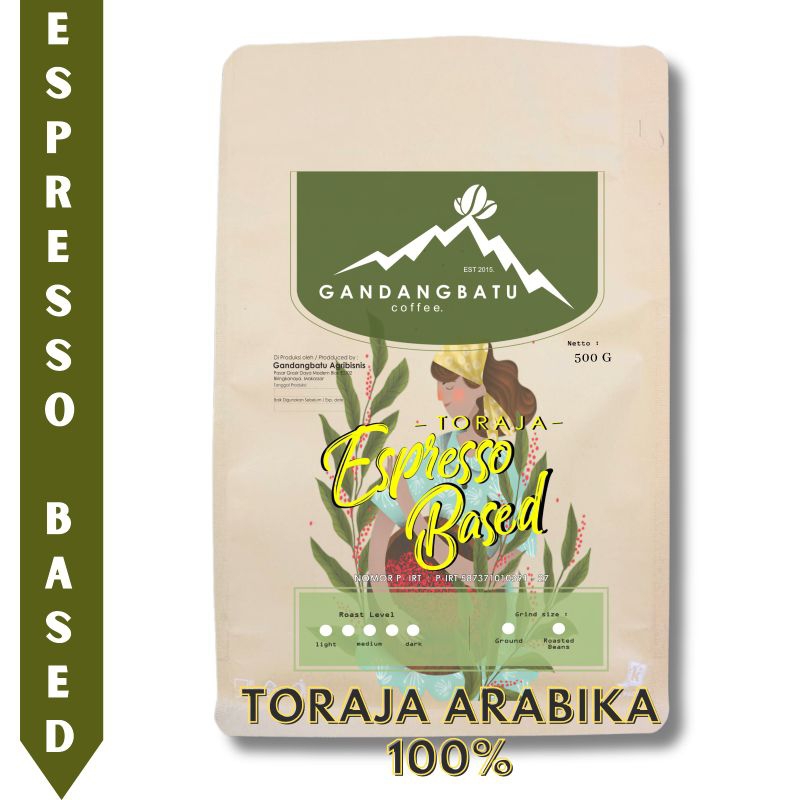 

Kopi Toraja Espresso Based kemasan 500 gram