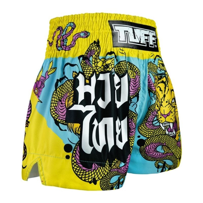 Tuff tuffsport Muaythai Short pants celana beladiri MS685 traditional Tiger and python