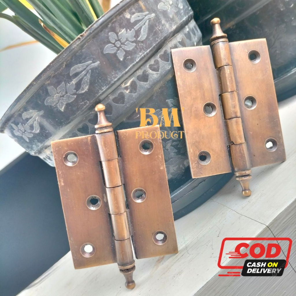 Engsel Pintu Kuningan 3 inc 2pcs Engsel Kuningan Antik Engsel Pintu Rumah Kuningan