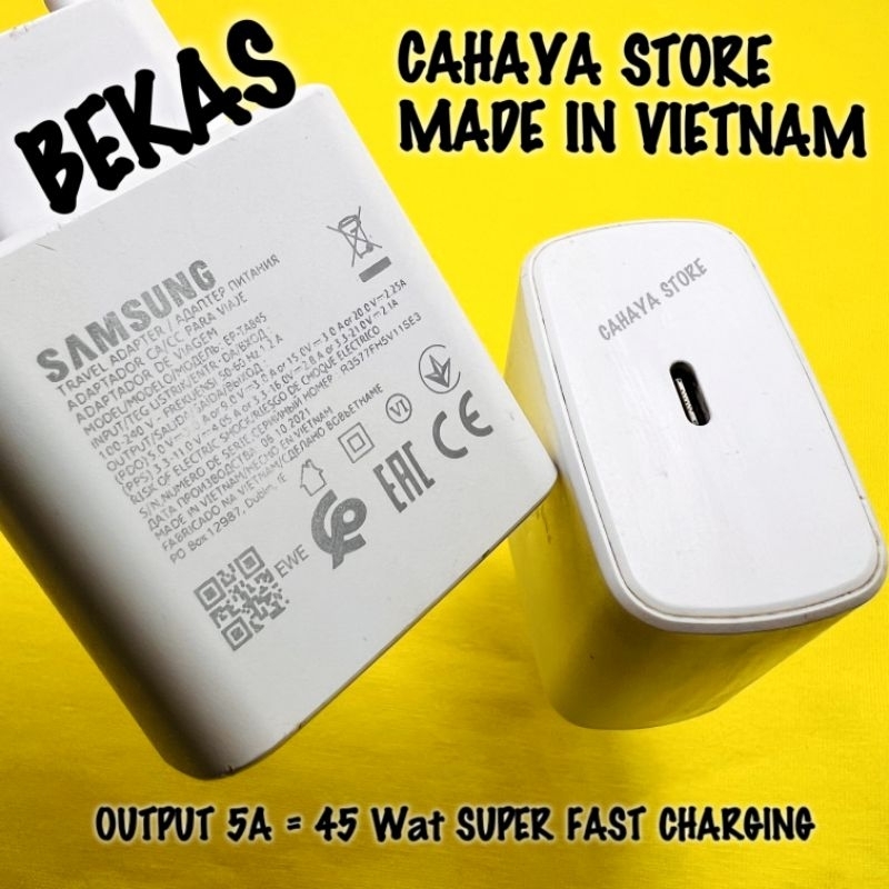 Adaptor Samsung Galaxy Resmi 1Bulan Sein Support Super Fast Charging Original Copotan Handphone Beka