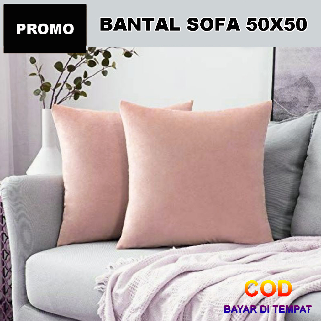 ✅COD Bantal Sofa 50x50 Aneka Warna Hiasan Dekorasi Kamar Ruang Tamu