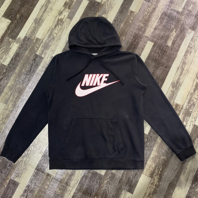 Hoodie Nike Hitam/Black Big Logo Second