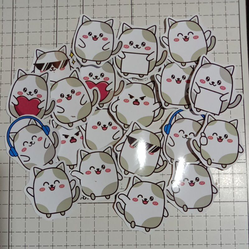 

1 SET STICKER CAT CUTE | LUCU | KAWAII | TERMURAH