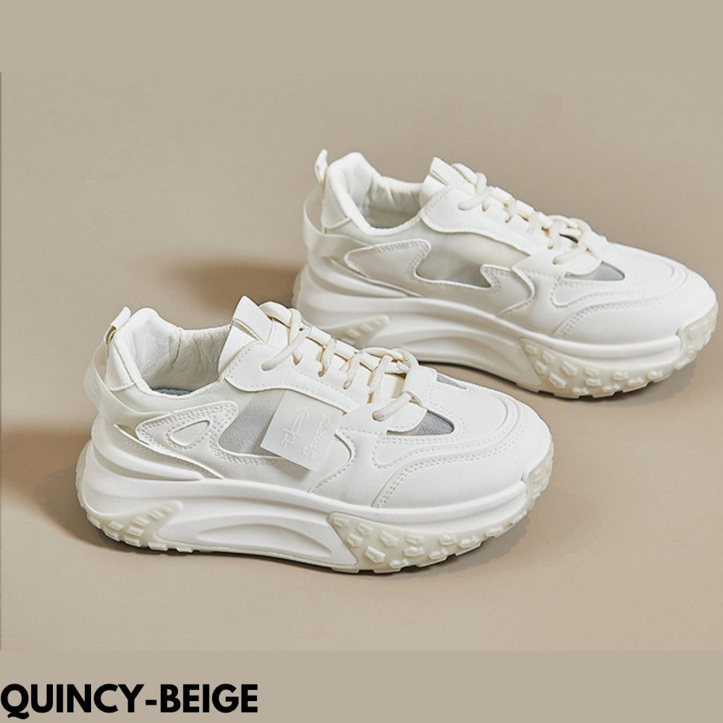 FINDME 36-40 QUINCY SEPATU SNEAKERS WANITA HIGHCUT KECE KEREN BAHAN PU IMPORT