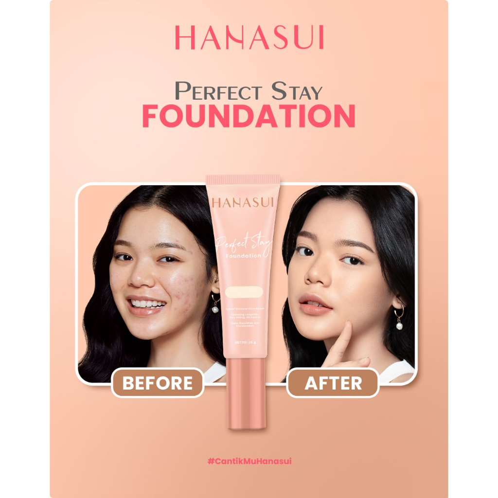 ❤ BELIA ❤ HANASUI Perfect Stay Foundation 25gr | Liquid Foundation | BABY BUNNY