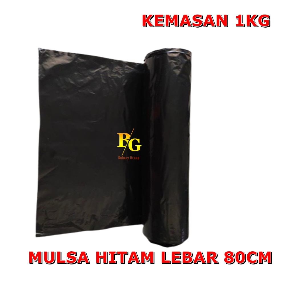 Plastik Mulsa Hitam Perak Eceran( 80 cm ) - Lipatan 40cm