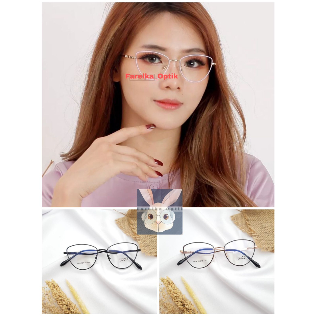 Frame Kacamata Cat Eye | Kacamata Photcromic | Kacama Minus | Qinan Series 6658