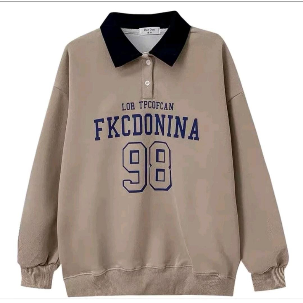 SWEATER COLLAR FKCDONINA //SWEATER 98 CREWNECK OVERSIZE//SWEATER PREMIUM TERBARU