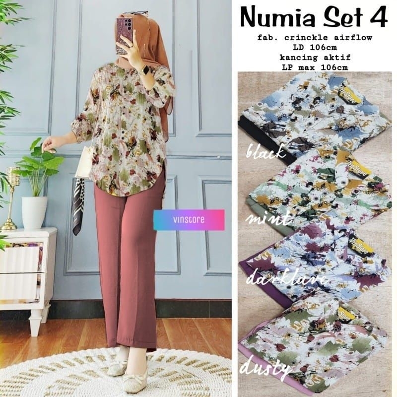 Numia set setelah celana kulot  wanita