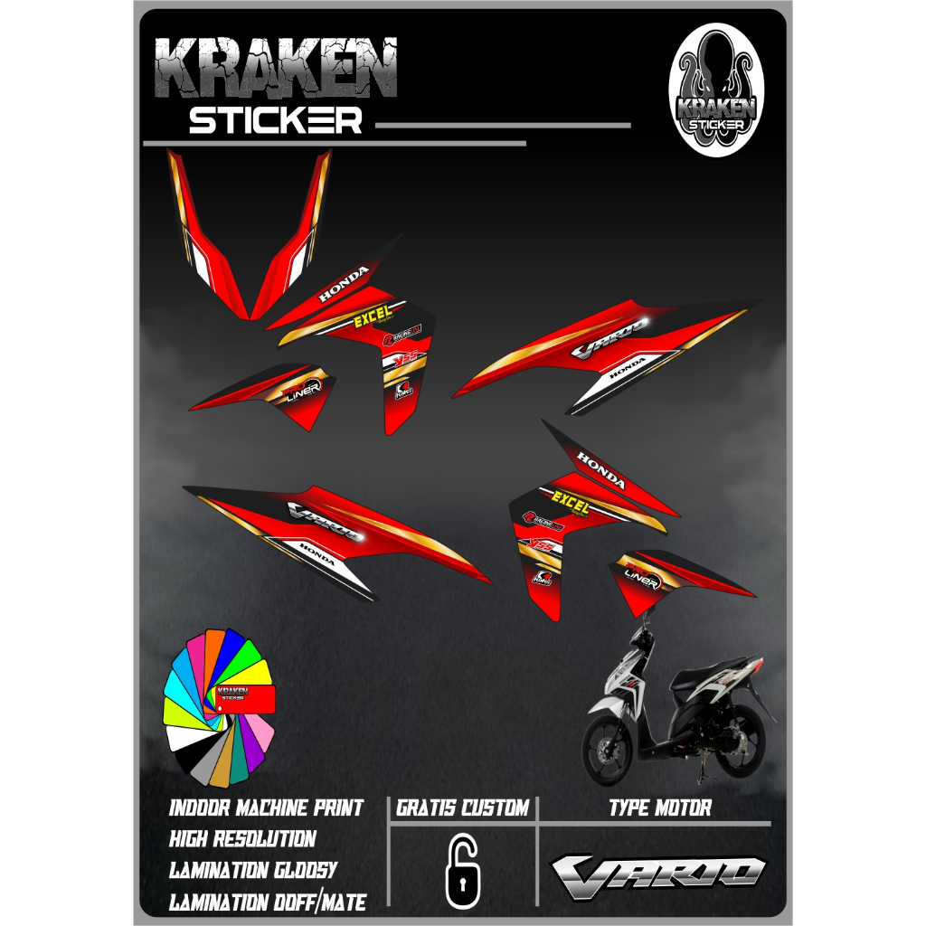 STRIPING STICKER VARIO TECHNO 110 STIKER VARIO TECHNO 110 NEW STICKER LIS LIST HONDA VARIO TECHNO 11