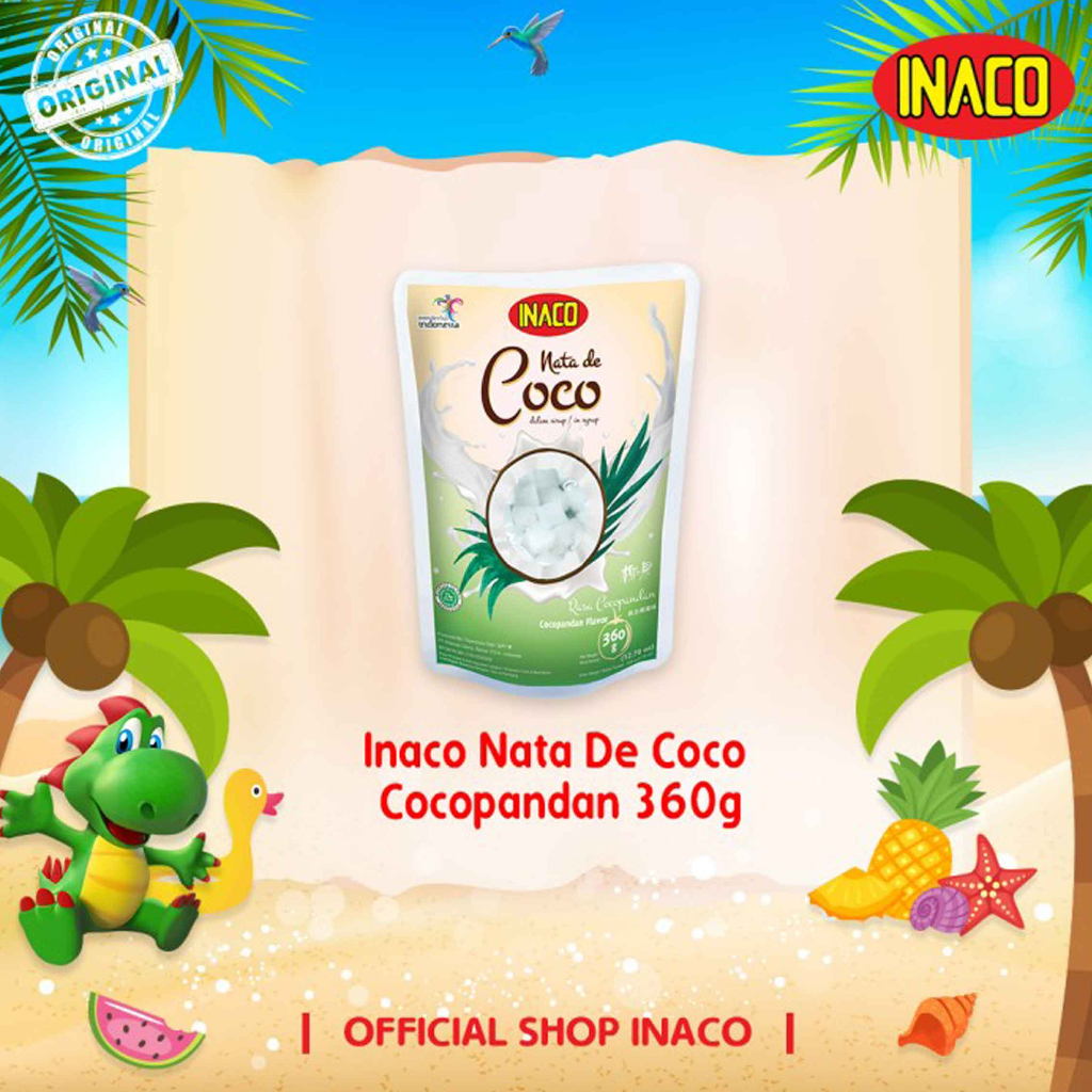 Minuman Coconut Gel * Inaco Nata De Coco * Minuman Rasa Cocopandan Flavor * 360gr