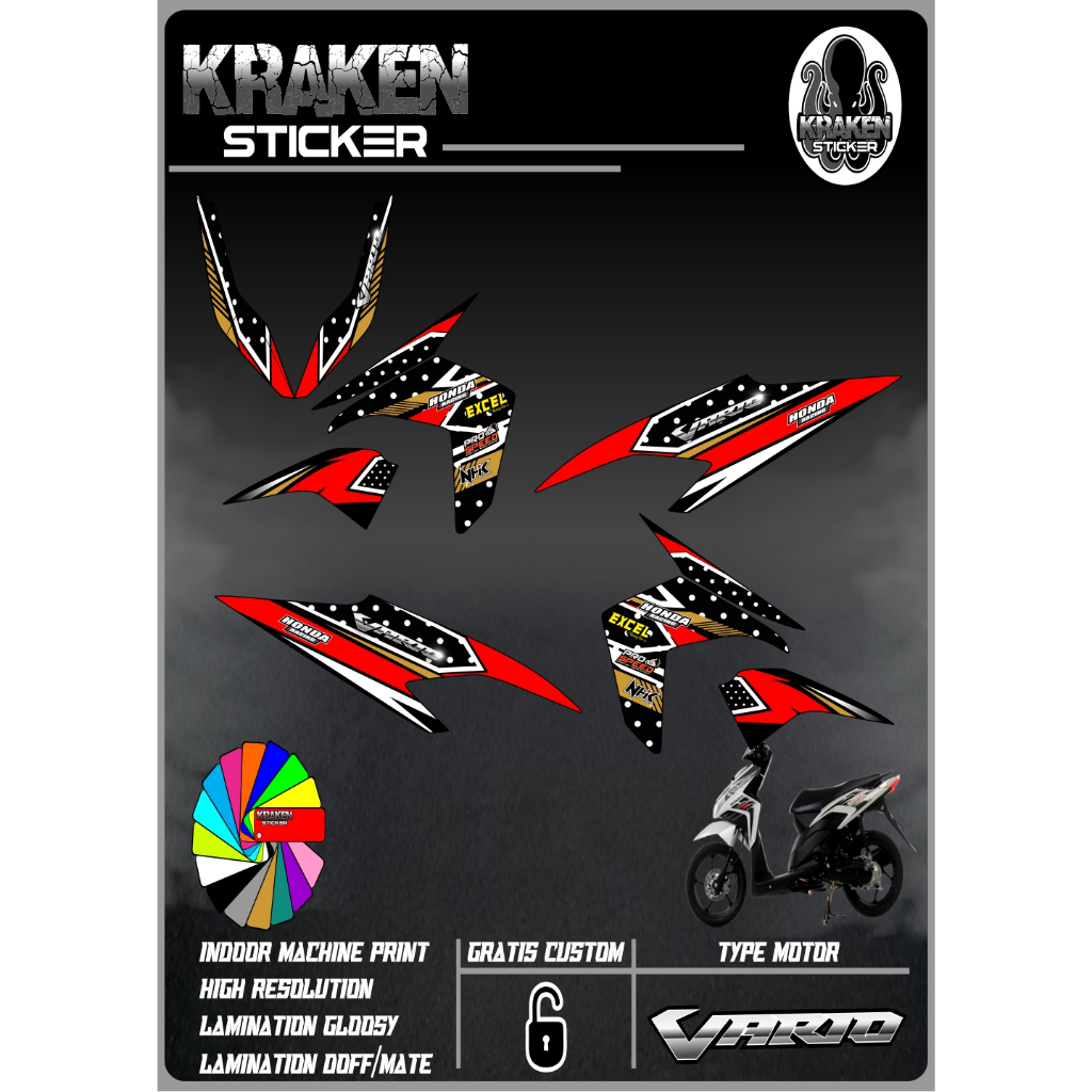 STRIPING STICKER VARIO TECHNO 110 STIKER VARIO TECHNO 110 NEW STICKER LIS LIST HONDA VARIO TECHNO 11