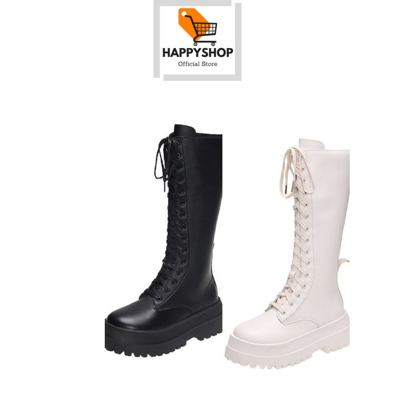 HS / Sepatu Boots Panjang Wanita Hak Sedang Fashion 284