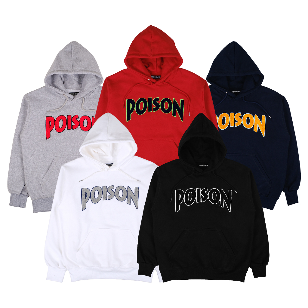 POISON FOREVER ROW LOGO HOODIE HEAVYWEIGHT 330GSM