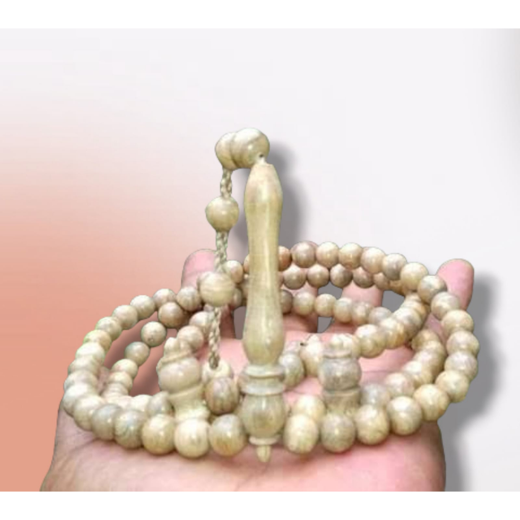 tasbih muslim 99 butir akar bahar putih 8mm