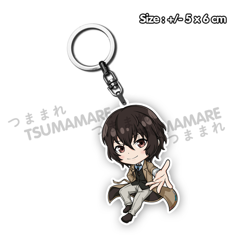 Gantungan Kunci Acrylic Anime Bungou Stray Dog Osamu Dazai