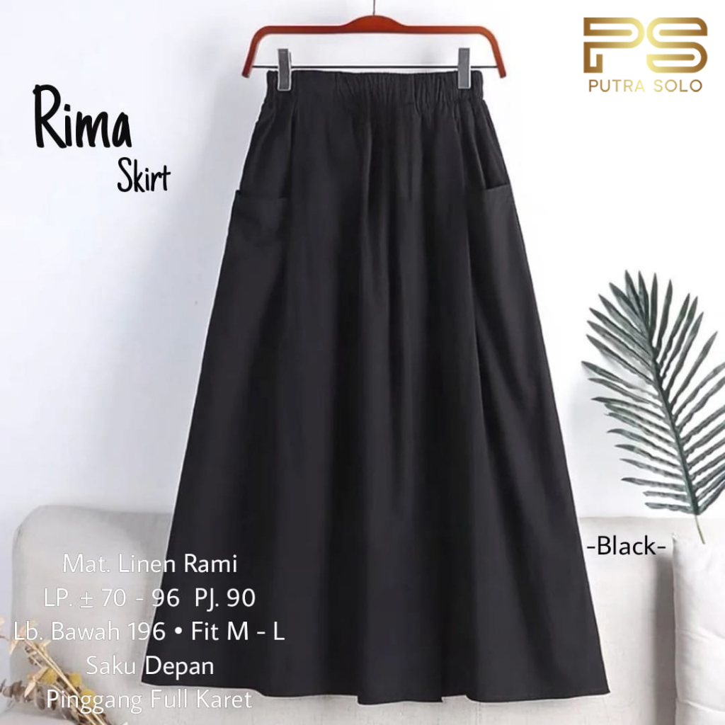 Rima Skirt Wanita Linen Rami LP 70-96 By Putra Solo